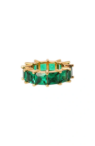 Kurt Geiger Emerald Square Crystal Band Ring