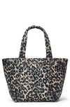 Mz Wallace Medium Metro Leopard-print Tote Deluxe In Leopard Fur Print