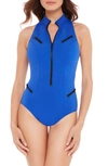 Magicsuitr Coco Underwire One-piece Scuba Swimsuit In Sapphire