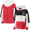 Soft As A Grape Women's Navy And Red Cleveland Indians Rugby Pullover Hoodie In Navy