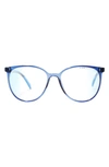 Aimee Kestenberg Mercer 54mm Square Blue Light Blocking Glasses In Crystal Navy