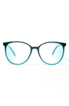Aimee Kestenberg Mercer 54mm Square Blue Light Blocking Glasses In Rainforest Green