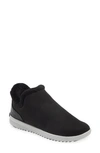 Olukai Malua Hulu Genuine Shearling Slip-on Sneaker In Onyx/ Mist Grey