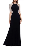 XSCAPE BEADED DETAIL GOWN,4763X