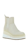 Naked Feet Guild Wedge Chelsea Boot In Khaki
