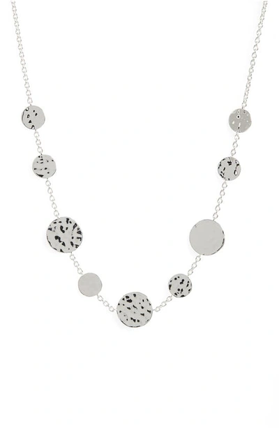 Ippolita Classico Crinkle Crinkle Station Necklace In Silver