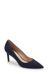 Stuart Weitzman Linsi 75 Pump In Nice Blue Suede