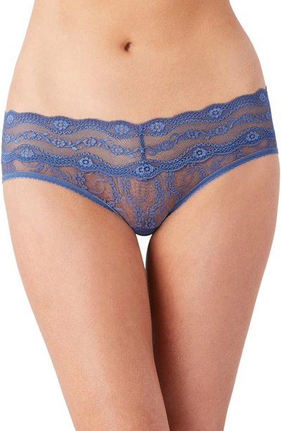 B.tempt'd By Wacoal 'lace Kiss' Hipster Briefs In Vintage Indigo