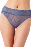 B.tempt'd By Wacoal Lace Kiss High Cut Panties In Vintage Indigo