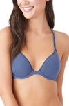 B.tempt'd By Wacoal Inspired Eyelet Front-close T-shirt Bra In Vintage Indigo