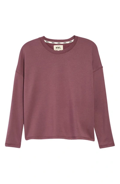 Madewell Mwl Superbrushed Easygoing Sweatshirt In Manor Purple