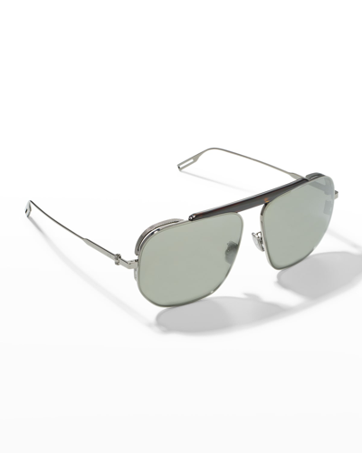 Dior Men's Neo Nu Navigator Sunglasses In Gray