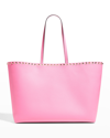 Valentino Garavani Rockstud Vitello Tote Bag In Feminine Pink