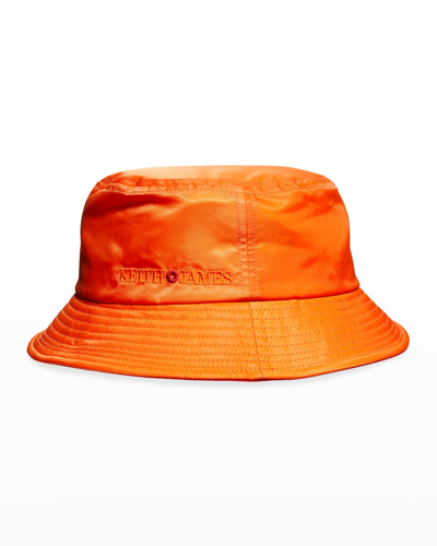 Keith And James Men's Logo Nylon Bucket Hat In Citrus Orange