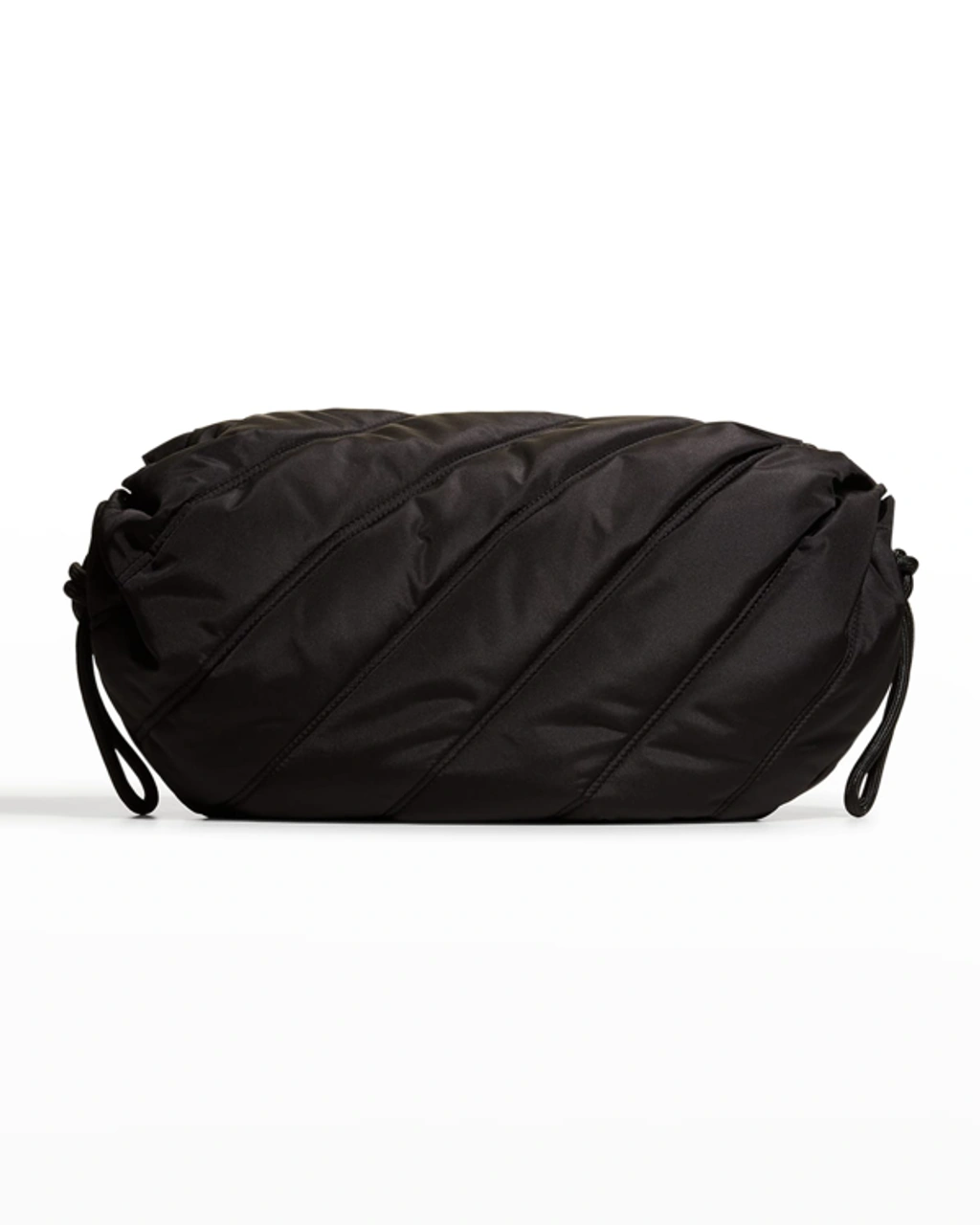 Ganni Small Quilted Recycled Tech Duffle Bag In Black | ModeSens