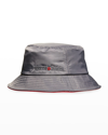 Keith And James Men's Logo Nylon Bucket Hat In Cool Grey