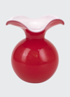 Vietri Hibiscus Glass Red Medium Vase