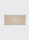 Judith Leiber Envelope Beaded Clutch Bag In Prosecco