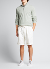 Brunello Cucinelli Men's Cashmere 1/4-zip Sweater In Ckn47 Green