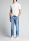 Brunello Cucinelli Men's Tipped Crew T-shirt In Cl019 Marble