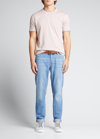 Brunello Cucinelli Men's Tipped Crew T-shirt In Clh81 Rose