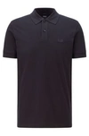 Hugo Boss Regular-fit Polo Shirt With Logo Embroidery In Dark Blue