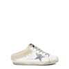 Golden Goose Superstar Sabot Shearling-trimmed Leather Sneakers In White