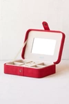 Mele & Co Giana Flocked Travel Jewelry Box In Red