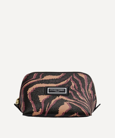 Otis Batterbee Small Tiger Makeup Bag In Camel