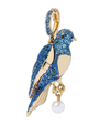 ANNOUSHKA YELLOW GOLD, DIAMOND, TOPAZ AND SAPPHIRE BLUEBIRD LOCKET CHARM,17378718