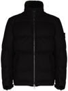 Stone Island Compass-patch Padded Jacket In Schwarz
