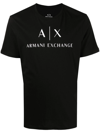 Armani Exchange Chest Logo Slim Fit T-shirt In Schwarz