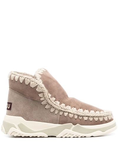 Mou Eskimo High-top Chunky Sneakers In Grey