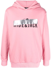 Hide & Jack Logo-print Pullover Hoodie In Rosa
