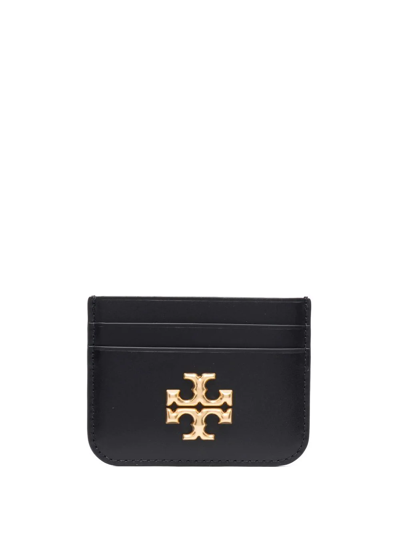 Tory Burch Logo-motif Leather Wallet In Schwarz