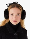 Kate Spade Shoelace Bow Earmuffs In Black