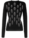 DION LEE CUT OUT-DETAIL KNITTED TOP