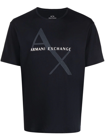 Armani Exchange Logo-print T-shirt In Black