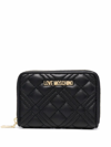 LOVE MOSCHINO LOGO-PLAQUE QUILTED PURSE