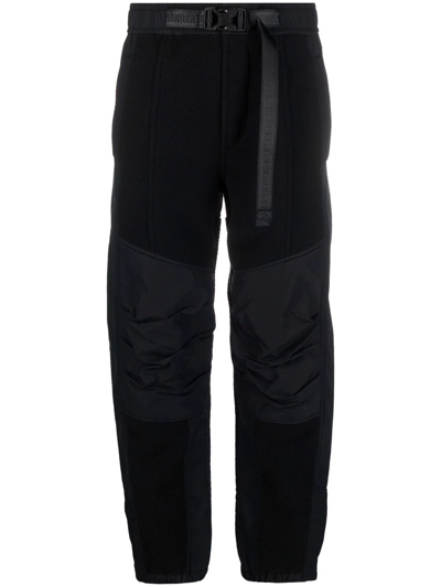 Alexander Wang Logo-waistband Panelled Track Pants In 黑色