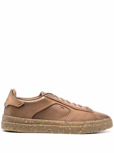 Santoni Antic Low-top Sneakers In Brown