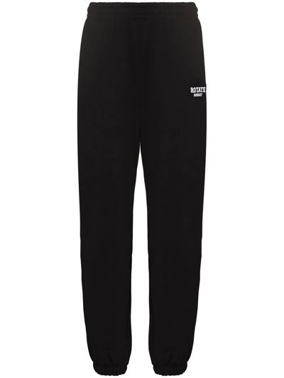 Rotate Birger Christensen Rotate Logo Embroidered Sunday 2 Mimi Track Pants In Black