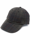 Barbour Plaid-pattern Cap In Green