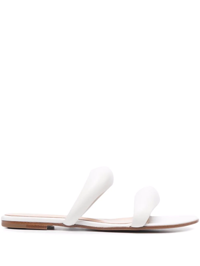 Gianvito Rossi Double-strap Sandals In White