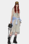 Dsquared2 Floral-print Flared Tea Dress In Ivory
