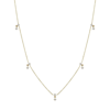 Lizzie Mandler Éclat Diamond Station Necklace In Yellow Gold,white Diamond