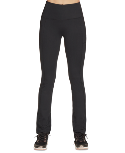 Skechers Women's High Waisted Gowalk Joy Pants In Bold Black