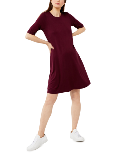A Pea In The Pod A-line Maternity Dress In Wine
