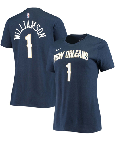 Nike Women's Zion Williamson Navy New Orleans Pelicans Name & Number Performance T-shirt