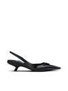 PRADA BRUSHED LEATHER SLINGBACK PUMPS